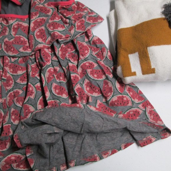 Girl's Watermelon Dress,size 6 AND Girl's Animal Sweater, size 7>Great condition - Picture 2 of 6